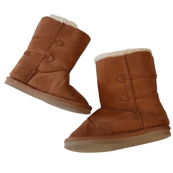 KIDS Boots Suede and Shearling  With Toggles size 11 - Picture 2 of 13